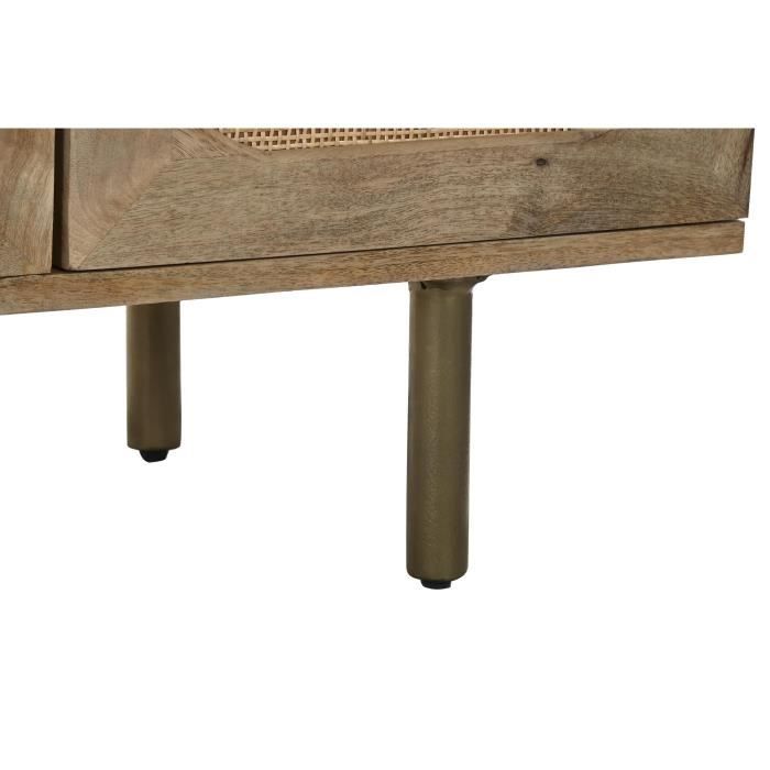 Buffet bas - Marron - Bois de manguier - Rotin - Design balinais