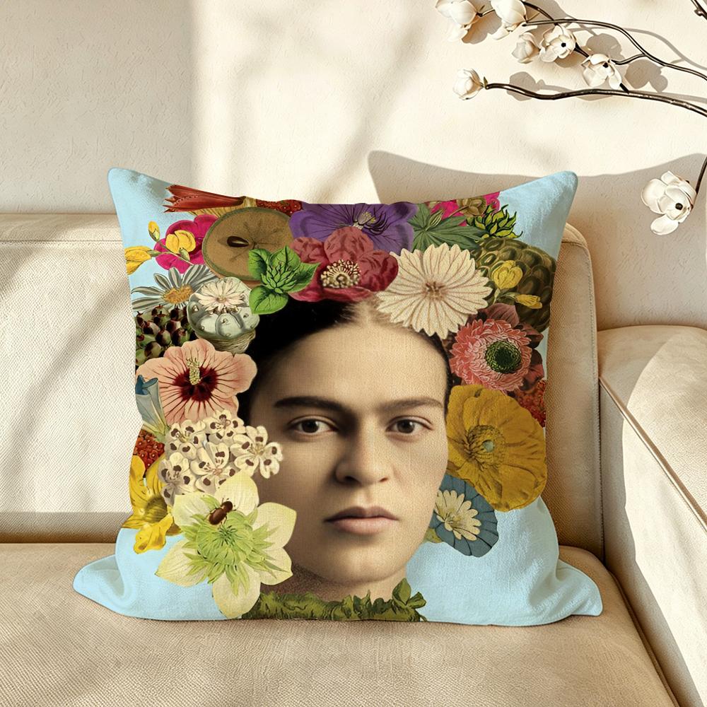 Artist FFrida KKahlo Cushion Cover Pillow Case Antidustmite Pillowcase Silky Short Plush Sofa Cushion Cover hot
