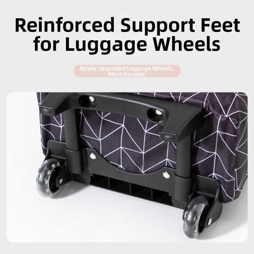 Large-capacity Foldable Shopping Bag with Wheels Handheld Shopping Trolley  Grocery