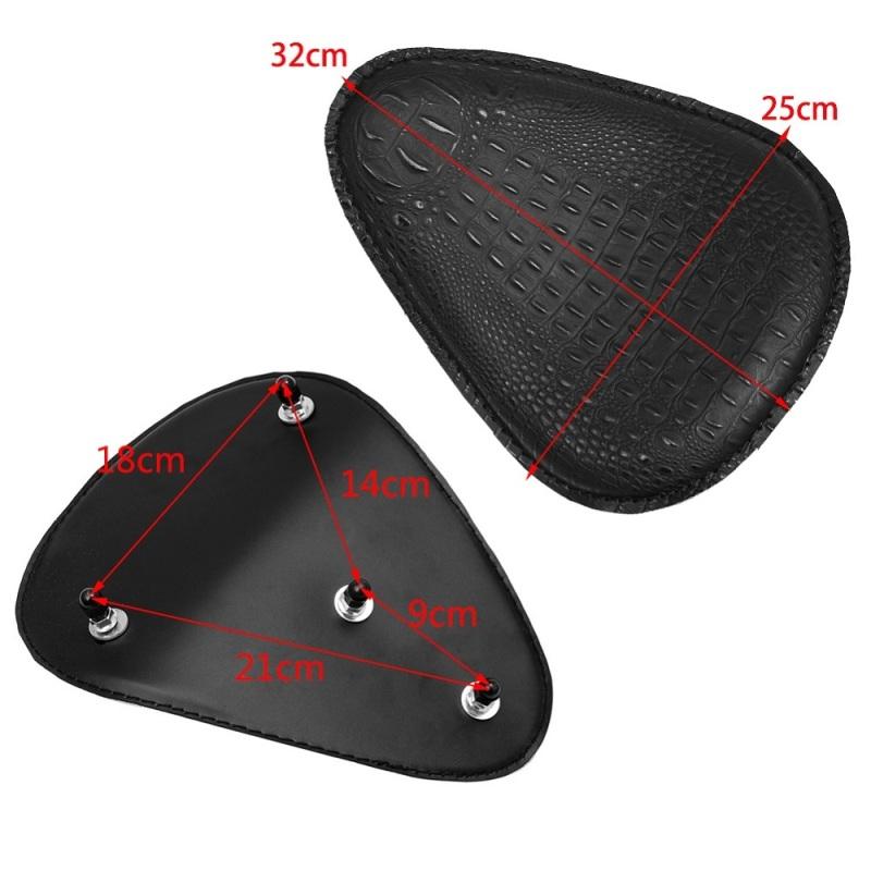 Motorcycle Leather Solo Passenger Seat Cover Cowl Pad For  Sportster Bobber Chopper Custom Brown