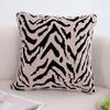 Flower Zebra Checkered Line Tiger Pattern Plush Cushion For Bedroom Lounge And