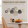 Metal Wall Art, Modern Hanging Wall Decor with Multi-Disc Design for Living Room Bedroom Dining Room