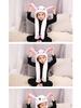 Children's Plush Cartoon Hat with Movable Ears - Luminous Rabbit Design for Parent-Child Matching