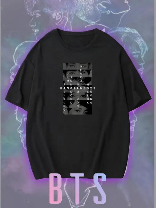 Oversized T-shirt with a BTS print 4XL
