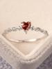 925 Sterling Silver Zircon Simplicity Love Heart Ring For Women Engagement Wedding Fashion Luxury High Quality Fine Jewelry