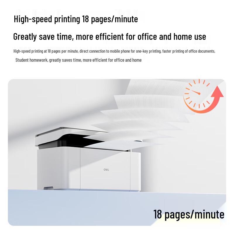 Deli M1020W Wireless Black & White 3-in-1 Laser Printer CN plug (adapter included)