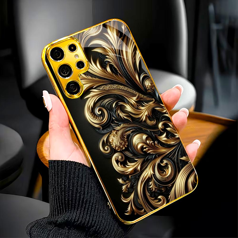 Protective Cover Atmosphere High-end Electroplating Glass PhoneCase for Samsung Galaxy S26 S25 S24 S23 S22 S21 FE,Ultra,Plus