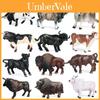 Cattle Animal Figures Toy Set With Realistic Solid Plastic For Kids Play And Gift