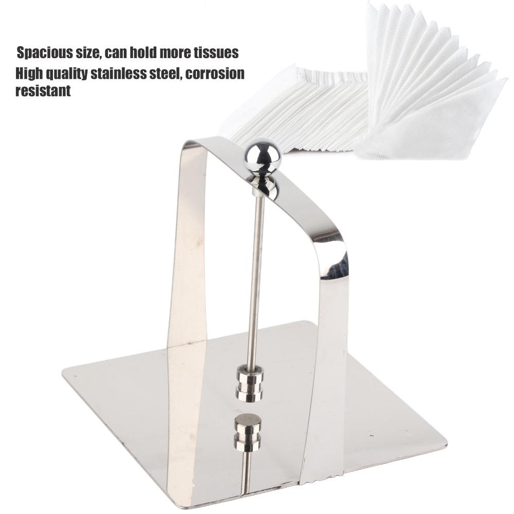 Square Napkin Dispenser Stainless Steel Paper Napkin Storage Home Decor Napkin Rack For Home