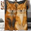1Pc Cartoon Print Flannel Blanket, High Quality Comfortable for All Seasons, Home Decor, Warmth and Comfort, Perfect for Christmas Birthday Gift