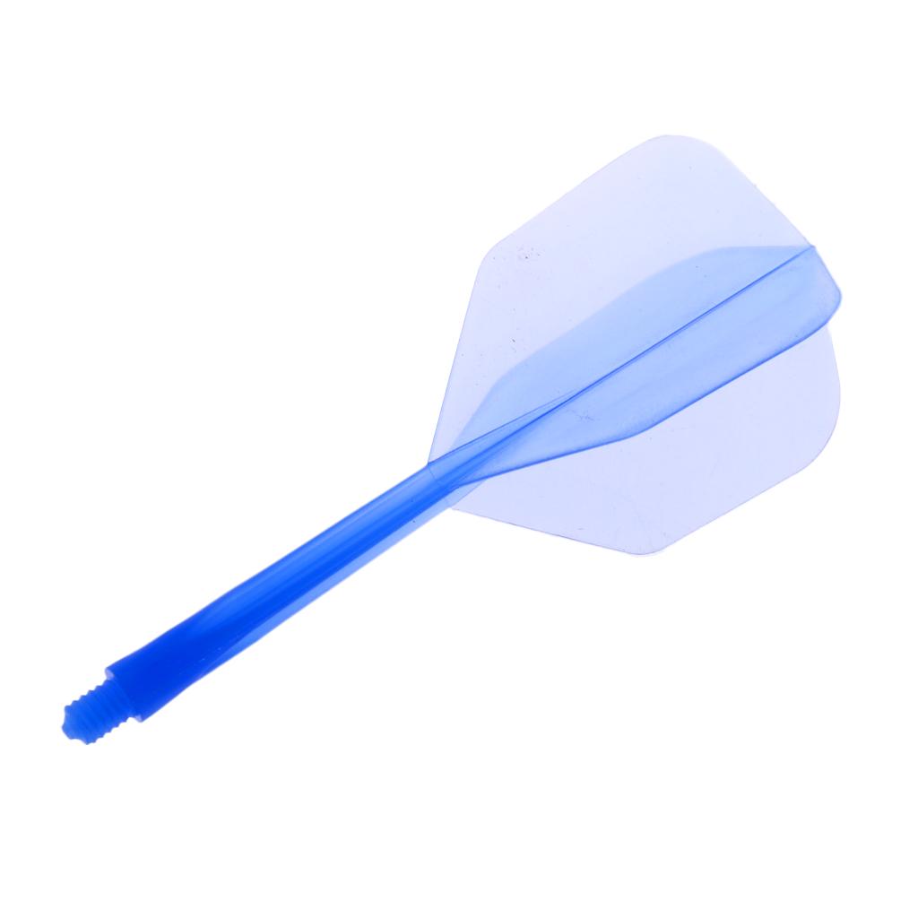 12x Transparent 2BA Thread Dart Shafts and Flights Connection, 2 Colors