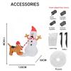 3.94FT Christmas Inflatable Toys Xmas Yard Lawn Home Party Decoration Snowman Dog Supplies Ornament Festive Gift With LED Light