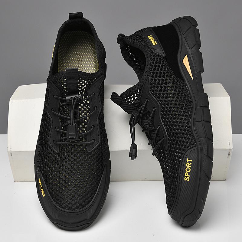 Męskie siatkowe oddychające antypoślizgowe miękkie gumki na co dzień buty sportowe