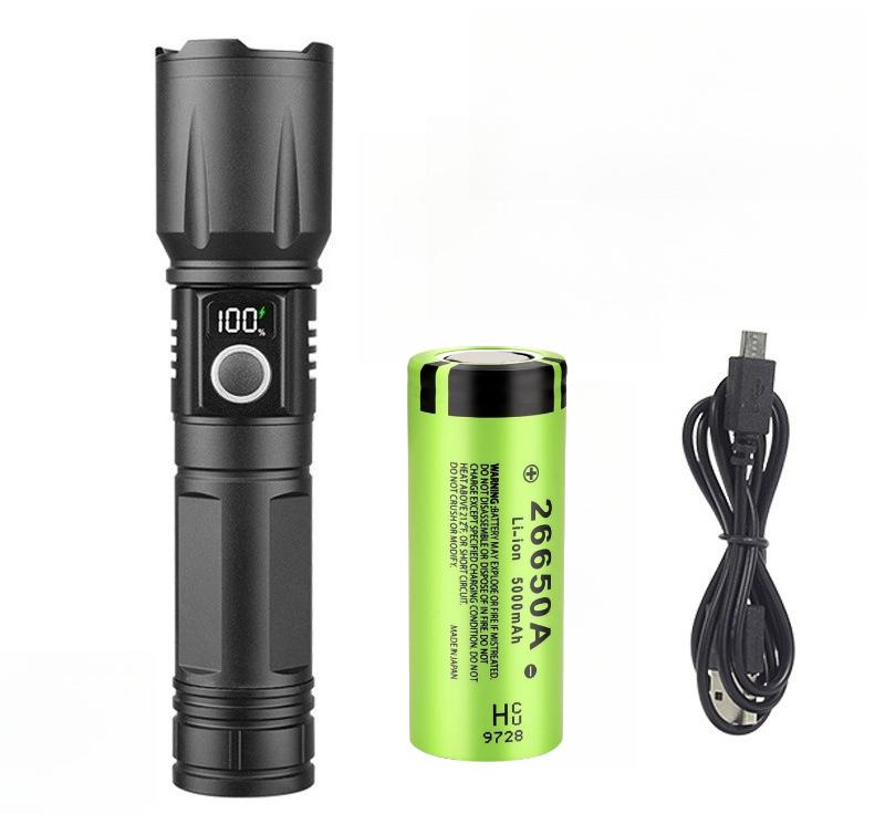 Strong Light Flashlight White Laser Aluminum Alloy Zoomable Outdoor Lighting Flashlight Outdoor Lamp Emergency for Fishing