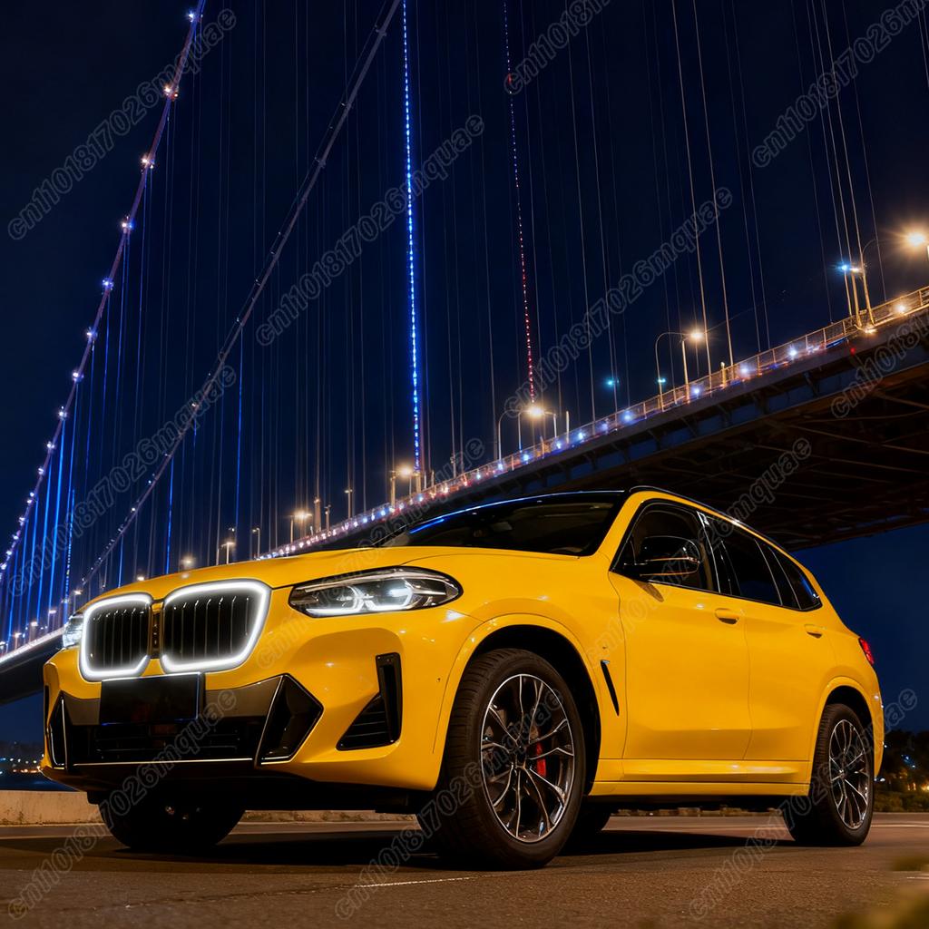 For BMW X3 G01 2022 2023 2024 Automobile Water Tank Protective Cover Font Air Intake LED Grille Modification Decoraiton Body Kit