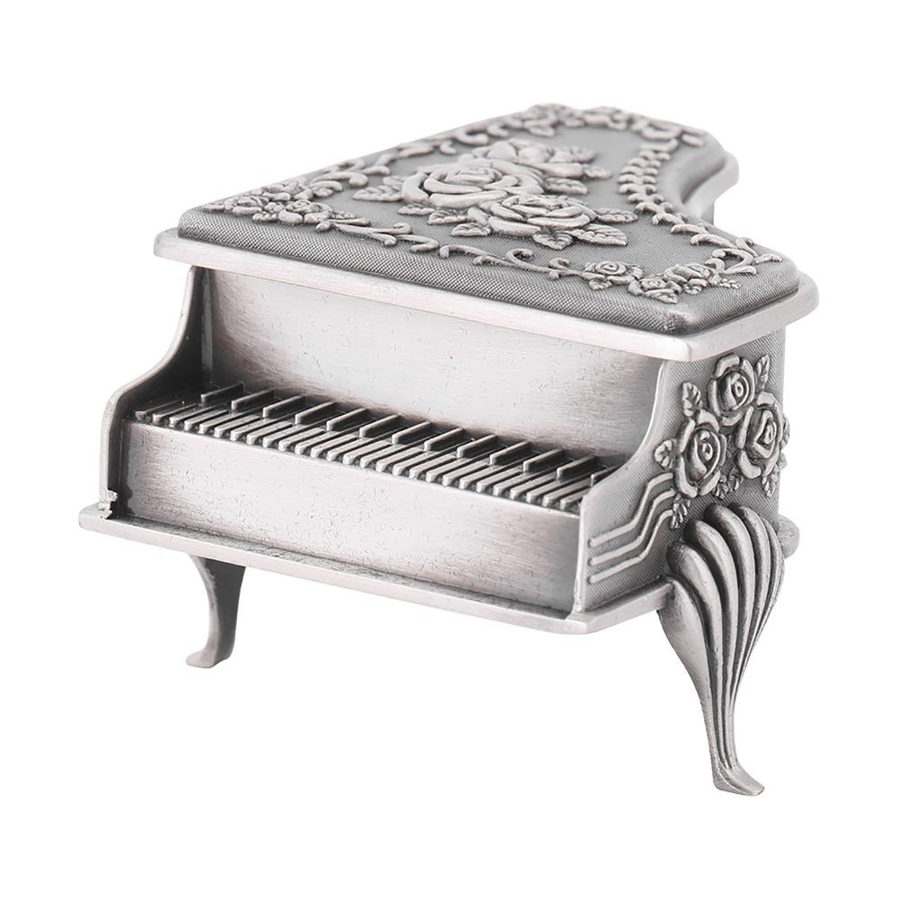Piano Piano Shaped Jewelry Box Zinc Alloy Jewelry Organizer Box Jewelry Storage