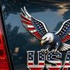 Removable Car Decal No Residue USA Faith, Family & Freedom Metal Emblem, Eagle Letters Patriotic Edition 3D Embossed Logo 250th Anniversary