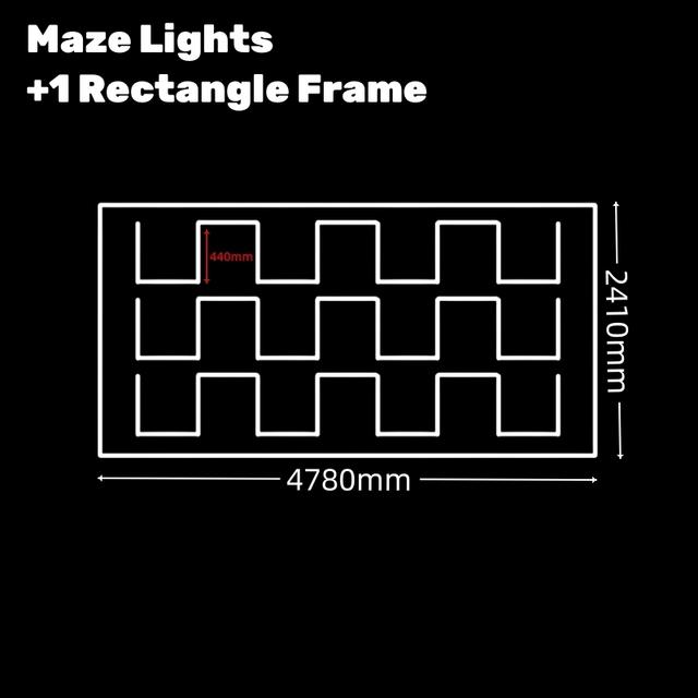 Hexagon LED Car Garage Light Assemble Ceiling Honeycomb Workshop Tube Lamp Auto Washingroom Repair Warehouse Lighting AC110/220V