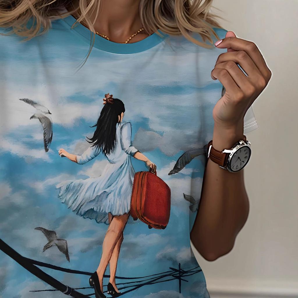 Women's short-sleeved summer casual fashion top T-shirt