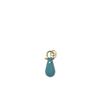 BONAVENTURA Shackle Keychain [Cyan] Key Charm, Made of Genuine European Leather, Gift, BKHT2-BC
