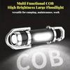 Mini Portachiavi EDC Multifunzionale Torcia Lavoro COB Portatile Ricaricabile Luce di Emergenza Adatta per Camminare Escursionismo e Uso Interno