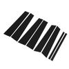 8PCS Pillar Post Cover Glossy Black High Gloss Mirror Effect Stylish Window Pillar Post Trim for Edg