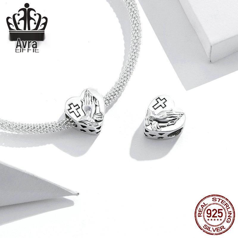 Everle S925 Sterlingsilber Herz Perlenarmband - Schlichter, modischer Liebesschmuck