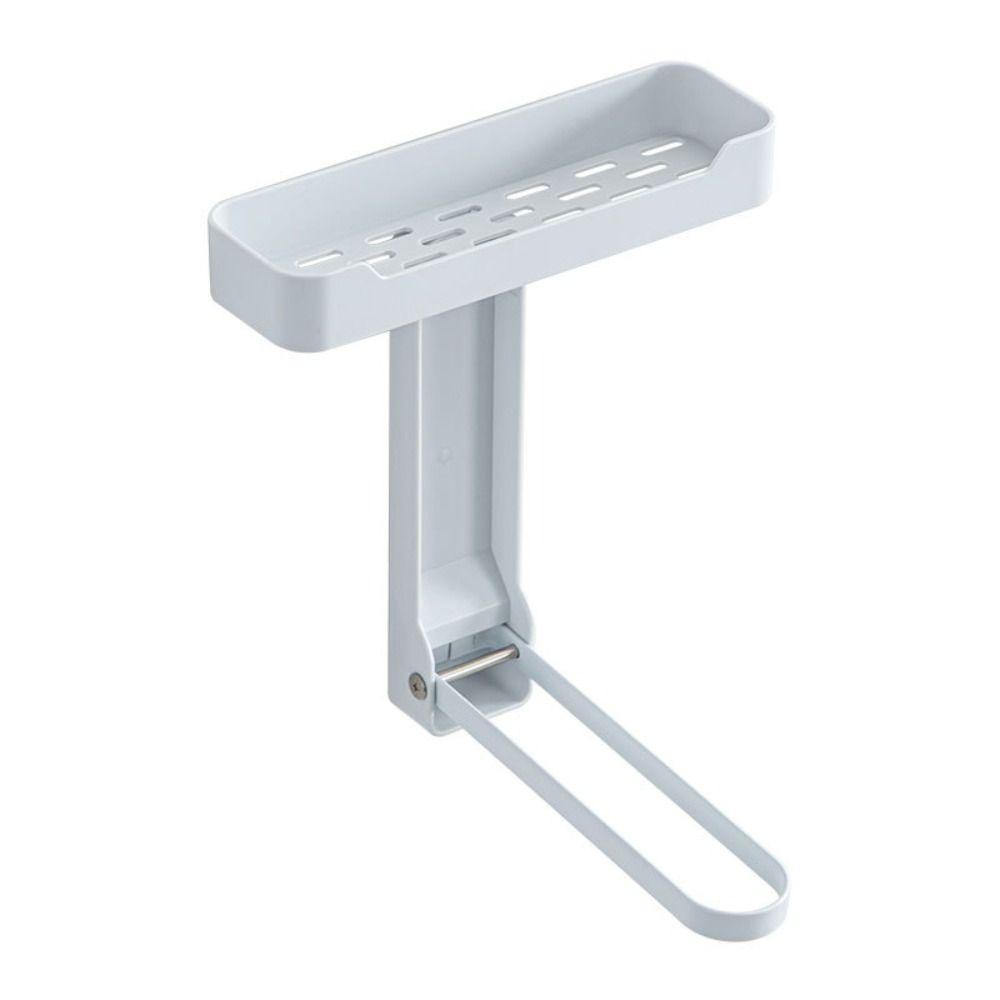 

Модные настенные полки для ванной без сверления, многофункциональная стойка для украшений для волос, полка для хранения в душе, держатель белый