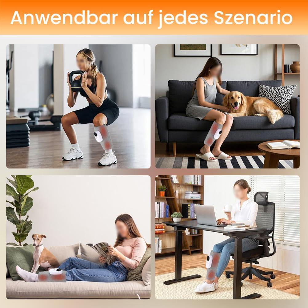 2 PCS Wireless Leg Massager with 3 Modes and 3 Adjustable Heat Settings for Calf and Thigh Muscle Relief and Circulation Support