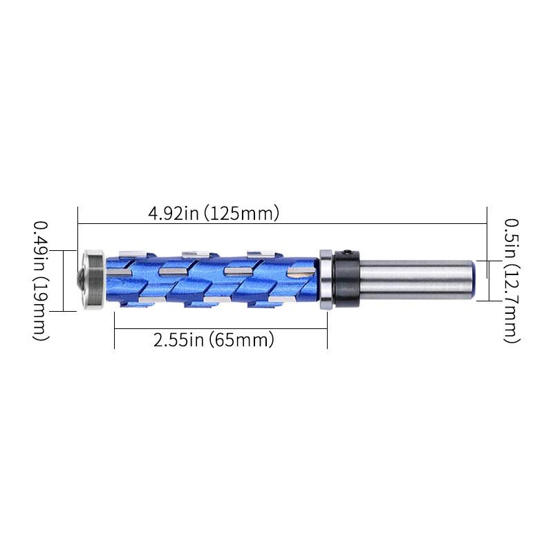 1pc Flush Trim Router Bit, 1/2 Inch Shank Woodworking Double Bearing Spiral Knife, Trimming Knife
