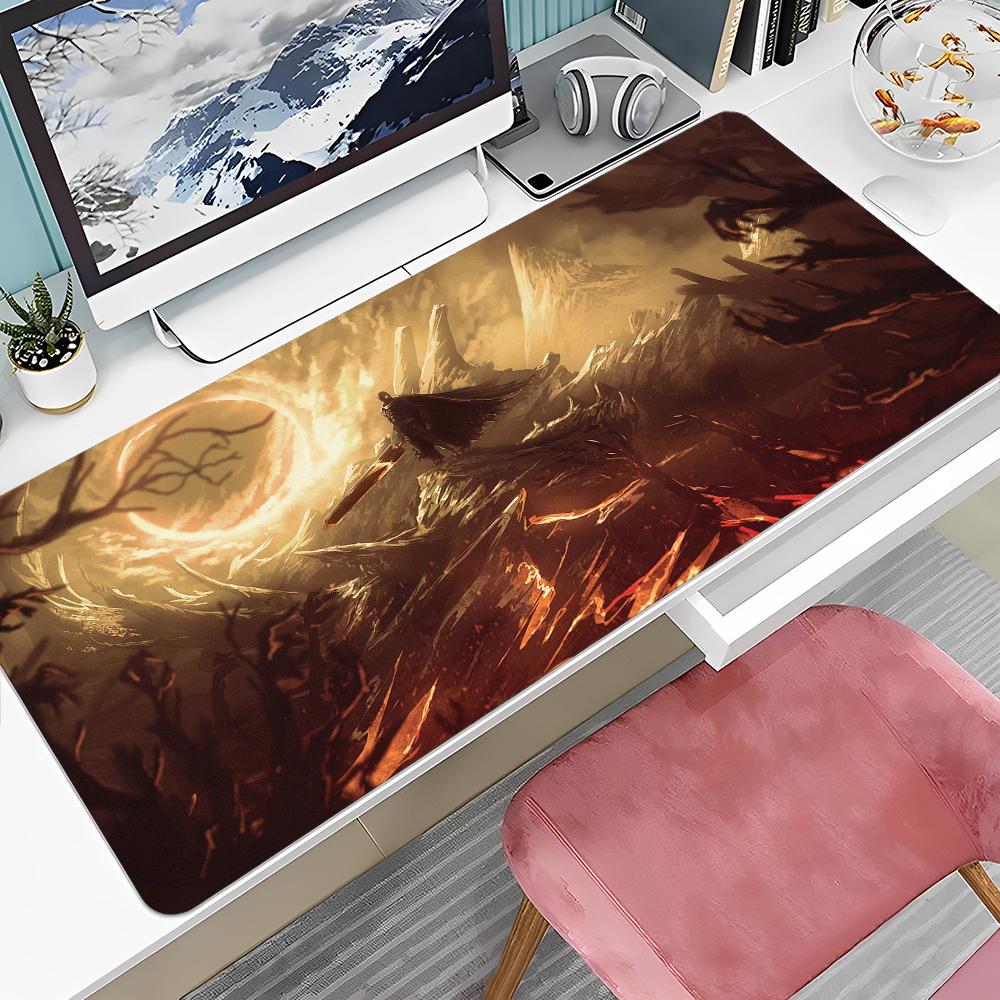 Anime Dark Soul Mousepad Large XXL Thickened Mouse Pad Oversized Gaming Keyboard Notebook Table Mat