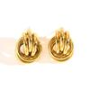 Elegant Retro Geometric Frosted Hollow Cable Texture Earrings for Women