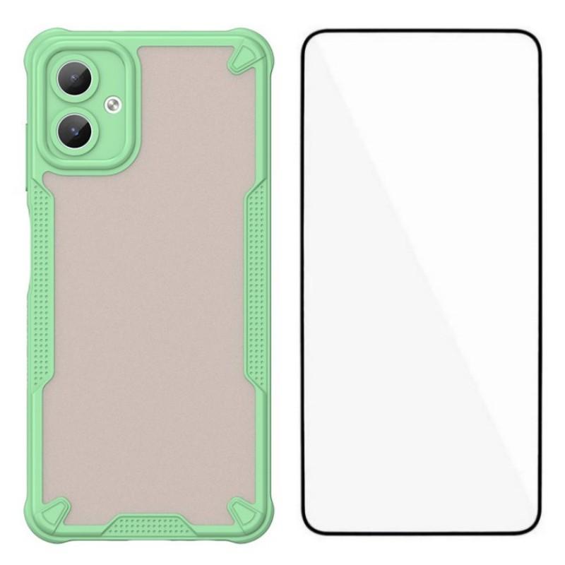 For Samsung Galaxy A06 5G Case WANLONFENG MFFJ Series Anti Drop TPU Phone Back Cover with Screen Film