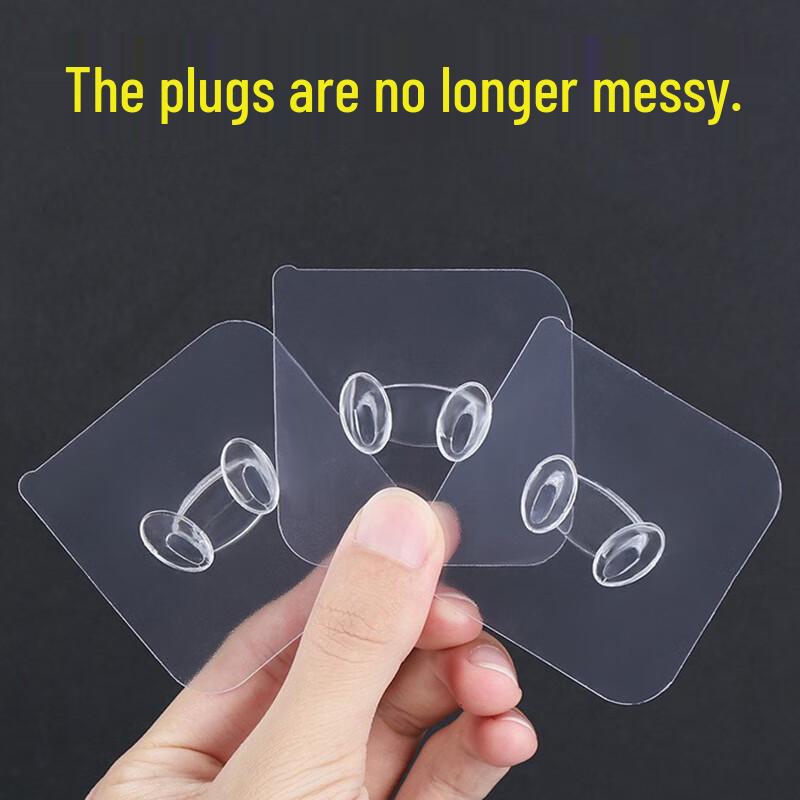 Transparente Klebe-Kabelorganisationshaken - 20er-Pack