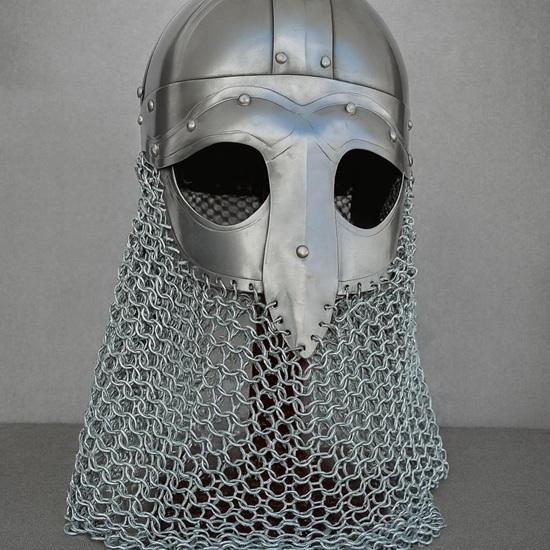 Hand-Forged Steel Viking Helmet: Medieval Combat Armor for LARP Cosplay Birthday gift