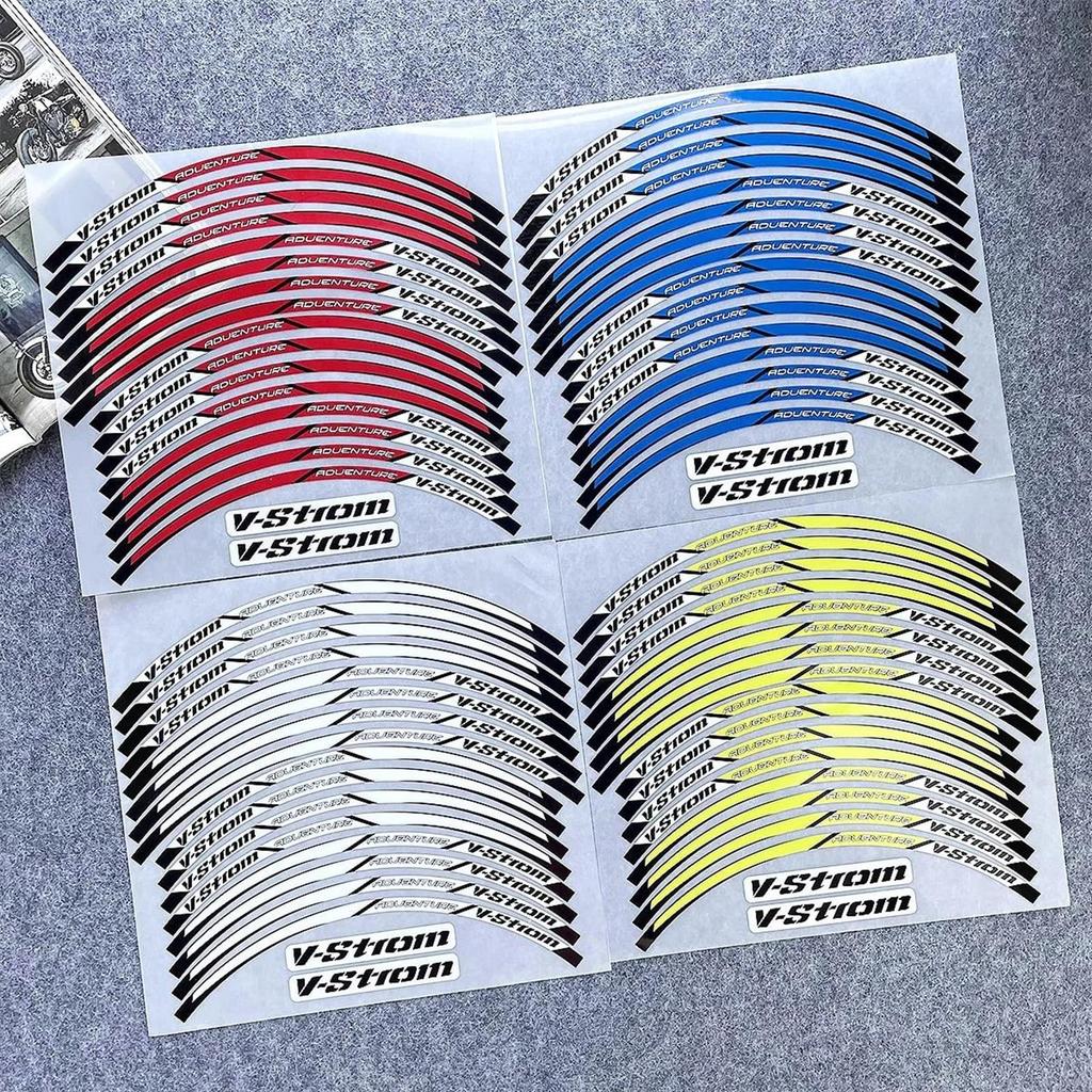 Motorcycle 19" 17" Wheel Sticker Hub Rim Decal Reflective Stripe Tape Fits Modified Decoration