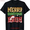 Merry Christmas Bruh Funny Xmas Santa Claus Matching Family T Shirt Vintage Washed Streetwear Slightly Fashion Stretched