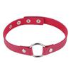 Harajuku Punk Weiches PU-Leder Runder Choker Halskette
