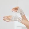 New Fake Sleeves for Women Autumn Winter Sweater Decorative Lace White False Sleeves Pleated Wrist Pleated Fake Cuff
