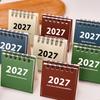 2027 Mini Desk Calendar Portable Flip Desktop Calendar Simple Planner Schedule Check Calendar Office Home Decor New Year Gift