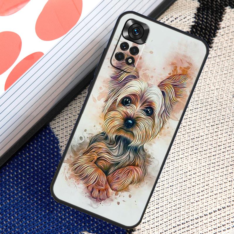 Yorkshire Terrier Hund Hülle Für Xiaomi Redmi Note 10 11 Pro 8 9 12 Pro 11S 10S 9S Redmi 9 10 12C 9C 10C Rückseite