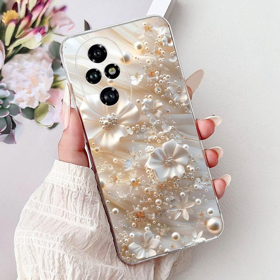 For Honor 200 Pro Honor200 Elegant Floral Butterfly Phone Case For Honor 200 200Pro Soft Silicone TPU Cases