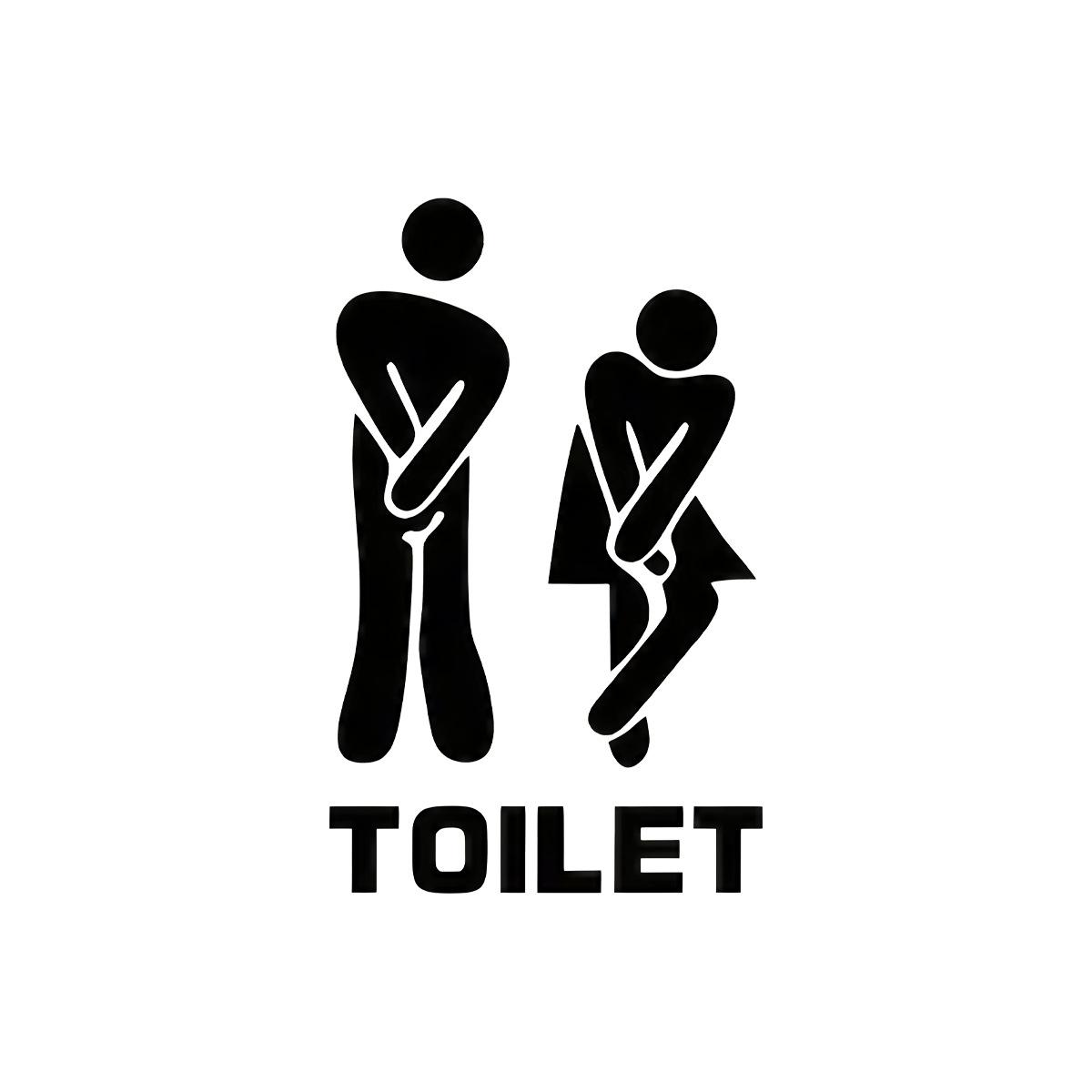 

JJYY Toilet Door Stick Man/Women Wall Stickers Vinyl Decals Decoration Sign Art Fashion Decor Family DIY Decor Art Decals