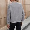 2026 Autumn Casual V-Neck Long Sleeve Jacquard Solid Color Women's Hoodie
