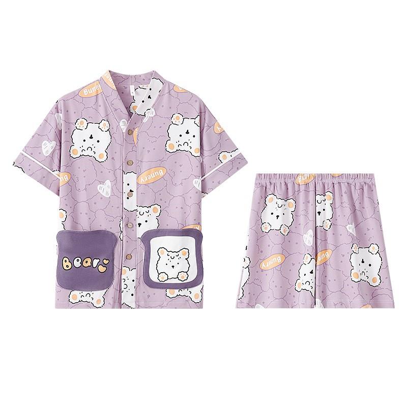 Boys Cotton Cartoon Pajama Set Short Sleeve Shorts Sleepwear Kids 8-16 Years