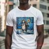 Astronaut Penguin T Shirt Trendy Nature Fun Wildlife Tops Casual Animals Idea Vintage Washed Comfortable Versatile Breathable