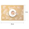 Modern Chinese Ginkgo Leaf PVC Placemat Densely Woven Waterproof Table Mats Eco-Friendly Heat-Resistant Coasters Table Runners