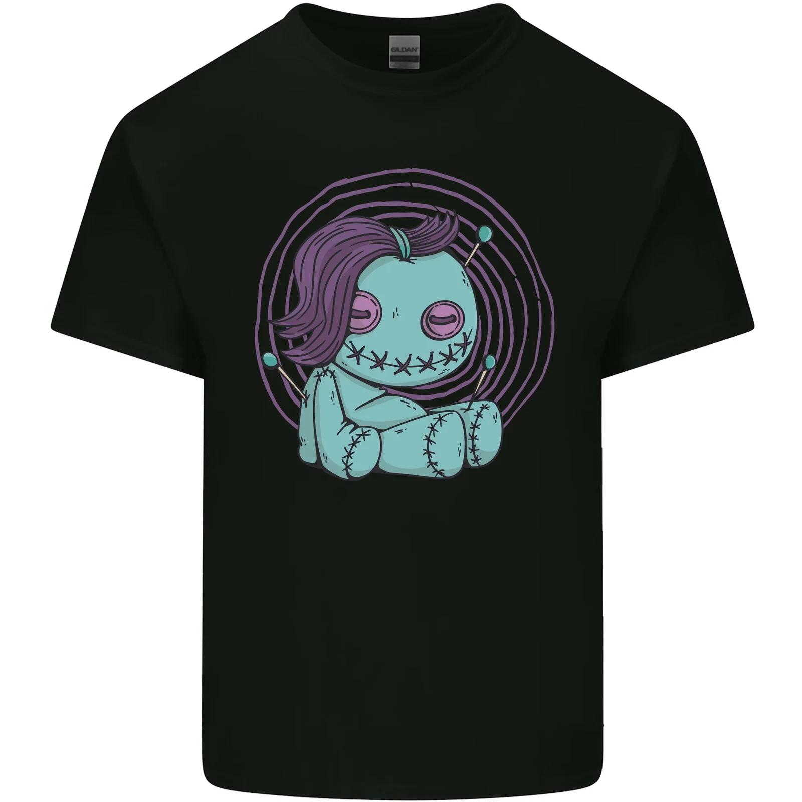 Voodoo Doll Black Magic Evil Spirits Halloween Kids T-Shirt Childrens L