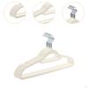 10x Velvet Hangers Wardrobe Organisers Coat for Jeans Jackets Towels white