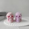 3D Skull Resin Molds Halloween Candle Mold Rose Skull Shaped Candle Making Mould Handmade Fondant Cake Aromatherapy Mold